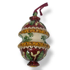 VILLEROY & BOCH Christmas Ornament Classic Holly Ceramic Elegant Holiday